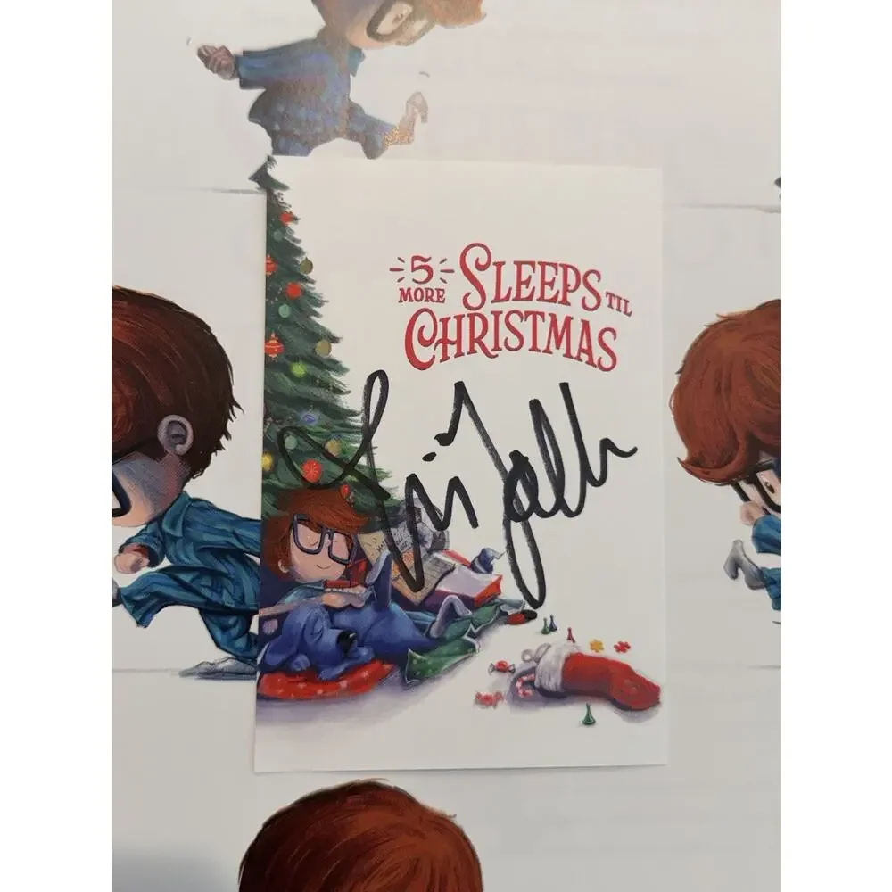 Jimmy Fallon 5 More Sleeps ‘Til Christmas Hard Signed Auto Autograph Book NEW #4